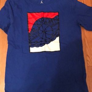 Air Jordan tee size kids XL Blue white black red
